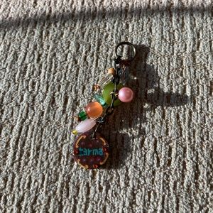 Karma beaded pendant/keychain charm colorful